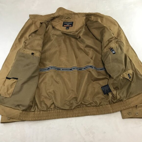 Dockers Stain Defender Men's Bomber Beige Tan Full Zip Jacket XL 19546 - Picture 5 of 14